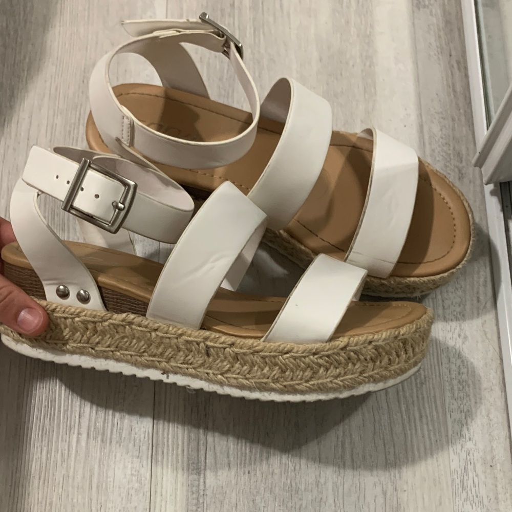 Soda White Espadrille Sandals